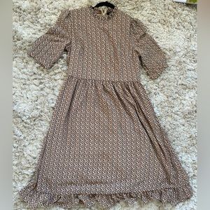 Roolee dress medium tan floral